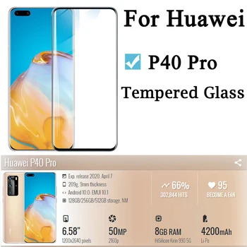 KEYSION Grūdintas Stiklas Huawei P40 P40 Pro Stiklo Pilnas draudimas atsparus smūgiams Screen Protector, Stiklo Huawei P40 Lite E Nova 7i