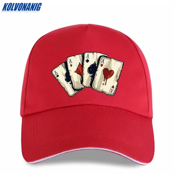 KOLVONANIG Vasaros Mados Prekės ženklo Pokerio Kastuvai Įdomią Spausdinti Vyrų Beisbolo Kepurės Atsitiktinis hip-hop Medvilnės Moterų trucker bžūp skrybėlę