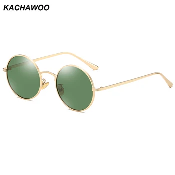 Kachawoo turas poliarizuoti akiniai nuo saulės moterims, metalo, aukso žalią šviesą saulės akiniai vyras vairavimo visą ratlankio stiliaus unisex akiniai