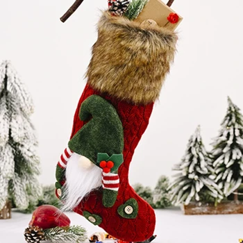 Kalėdų Kojinę Mielas 3D švedijos Gnome Kalėdų Kojinės Kabinti Židinys Medžio Apdaila Dovana, Saldainiai Gydyti Maišelį draugei patinka