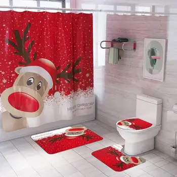 Kalėdų Santa Claus Pjedestalo Kilimas Dangčio Tualeto Dangčio Linksmų Kalėdų Dekoro Namų Papuošalas Kalėdų 2020Navidad Naujųjų Metų 2021