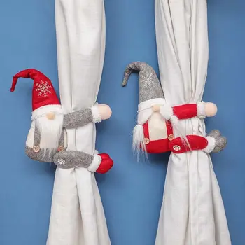 Kalėdų Užuolaidų Sagtis švedijos Gnome Lėlės Ornamentu bakų tvirtinimo Užtrauktuku Apdailos F1CC