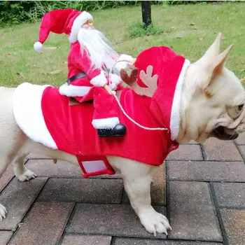 Kalėdų Šunų Drabužius Santa Šunų Kostiumai Juokingi Pet Apranga, Jojimo Atostogų Šalis Padažu Drabužių Mažas Vidutinis Didelis Šunys