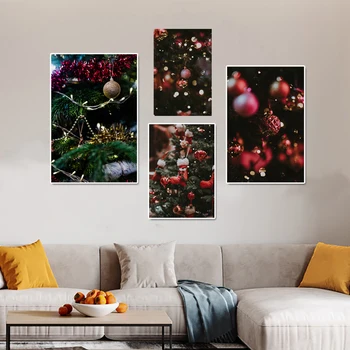 Kambario Dekoro nuotraukos Kalėdų eglučių žibintai varpai atostogų plakatų MENAS Drobė paveikslų festivalio Plakatas vaikų kambarys