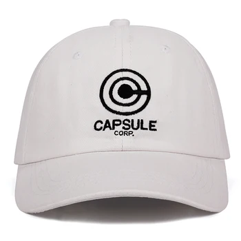 Kapsulė corp tėtis skrybėlę, Anime dainos, Medvilnė, siuvinėjimo Beisbolo kepuraitę Snapback Unisex Vasaros lauko, laisvalaikio kepurės
