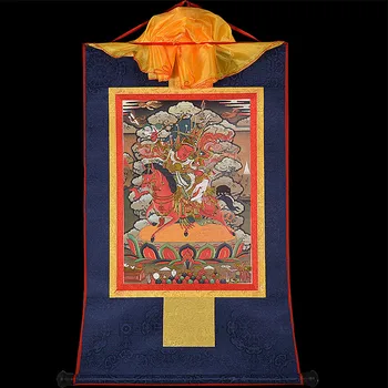 Karalius Gesar Aukso Spausdinti Dažytos Mažas Drakonas Tibeto Papuošti Kabinti Budistų Šventyklos/Gyvenamasis Kambarys Thangka