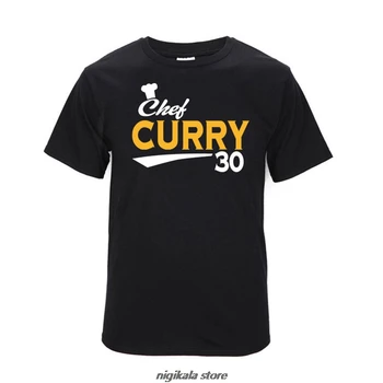 Kariai Stephen Curry T-shirts naujas mados vyrams trumpomis rankovėmis o-kaklo medvilnės juokinga virėja marškinėliai Atsitiktinis palaidų hip-hop laišką tee