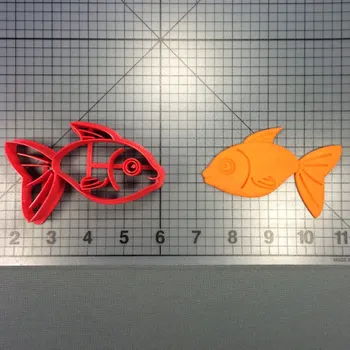 Karosas Žuvų Minkštas Karpymo Slapukas Antspaudas Maisto kokybės 3D Atspausdintas Plastikiniai Įrankiai