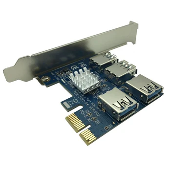 Karšto PCIE PCI-E PCI Express Stove Kortelės 1x iki 16x 1 iki 4 USB 3.0 Lizdą, Daugiklis Hub Adapteris Bitcoin Mining Miner BTC Prietaisai