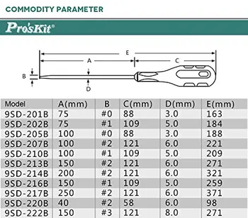 Karšto ProsKit 9sd-201b Magnetinio Tikslumo Atsuktuvu (+ # 0 3.0x75 mm), atsuktuvas bit Rankiniai Įrankiai