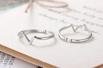 Karšto parduoti mados paprastos konstrukcijos moterų 925 sterlingas sidabro ponios'finger žiedai, juvelyriniai dirbiniai didmeninė moterys gimtadienio dovana