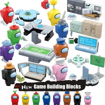 Kawaii Impostor Blokai 8 Vnt/set Kosmoso Anime Duomenys Žaidimas Asamblėjos Modelis Klasikinis Tlock Plytų Žaislai Berniukams, Mergaitėms Dovanų