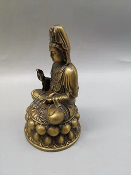 Kinijos Antikvariniai Mėgstamiausių Žalvario Guanyin Budos statula Modelis Statula