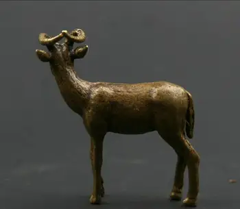 Kinų Bronzos Mielas Gyvūnų Antilopių Bushbuck Hartbeest Oryx Statula