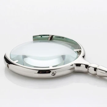 Klasikinis Metalo Kišeninis didinamasis stiklas 8X Stiklo Objektyvas Antikvariniai Didinamąjį Įrankiai Amatų Identifikavimo Senjorams Skaityti Pagalbininkas 60mm