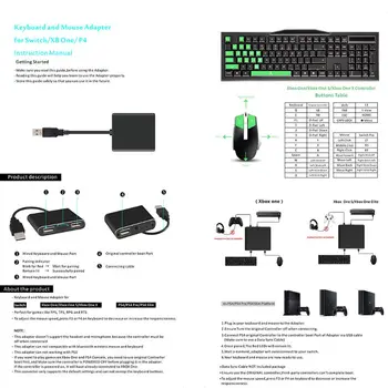 Klaviatūra, Pelė, Pelės Konversijos Imtuvas XBOXONE/PS4/Jungiklis Priimančiosios Plug And Play Imtuvas, Adapteris Keitiklis Prietaisas