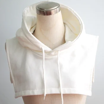 Korėjos Ponios geometrinis karoliai laukinių balto šifono dvigubas šalikas moteriška apsiaustu marškinėliai Rudens žiemos naujos storos medžiagos džemperis