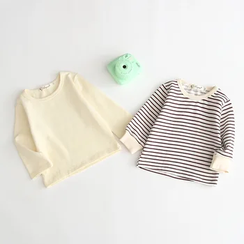Kūdikiui ilgomis rankovėmis marškinėliai Kūdikiams Pavasarį Ir Rudenį Bamblys Mergina Viršūnės Vaikai ilgomis Rankovėmis Marškinėlius Mergaitės Drabužiai