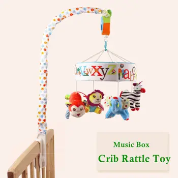 Kūdikių Žaislai 0-12 Mėnesių Minkštas Mobiliojo Lova Bell Lovelę Žaislai Kūdikiams Besisukantis Muzikos Kabinti Barškučių Muzikos Švietimo Žaislai