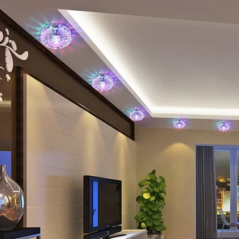 Kūrybos Gėlių Formos Kristalų LED Downlight Šiuolaikinės 3/5 Galia Energijos Taupymo Eilėje Šviesos Veranda, svetainė Miegamasis Viešbutyje