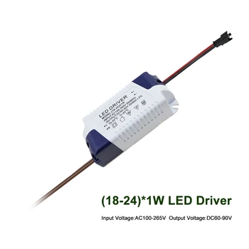 LED Driver (18-24)*1W Maitinimo Įvestis AC100-265V Galia DC60-90V 300mA LED Išorinis veiksnys LED Lempos AC100V 220V JQ
