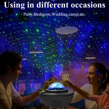 LED Galaxy Projektorius Vandenyno Bangos LED Naktį, Šviesos, Muzikos Grotuvas, Nuotolinio Žvaigždė Sukasi Naktį Šviesos Luminaria Už vaikas Miegamojo Lempa