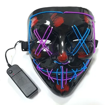 LED Kaukės Vielos Neon Šalies Šviesos LED Kaukės Šviesos Kaukės Rave Kostiumas Šalis Dekoro Cyberpunk Kaukė LED Šalies Žaislai