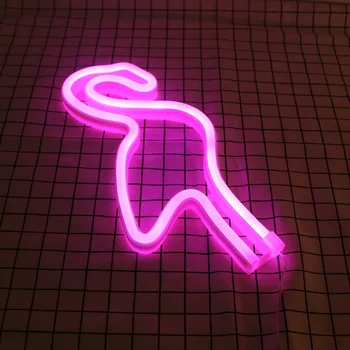LED Neon Kaktusas Lūpų Flamingo Kalėdų Eglutės Gimtadienį, Vestuves Miegamojo Sienos Kabo Naktį Šviesos Apdailos Stalo Lempa Dovana