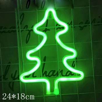 LED Neonas Pasirašyti Meno Šviesos USB/Baterija Chirstmas Medžio Snaigės Naktį Lempos Atostogų Kalėdos Šalis, Vestuvių, Vaikų Kambario Dekoravimas