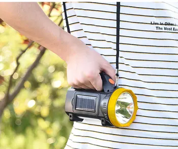 LED Nešiojamų Žibintų USB Kišeninis Prožektorius Saulės Žibintų Prožektorius Žibintuvėlis Su šoniniu Šviesos Vandeniui 18650 Lauko