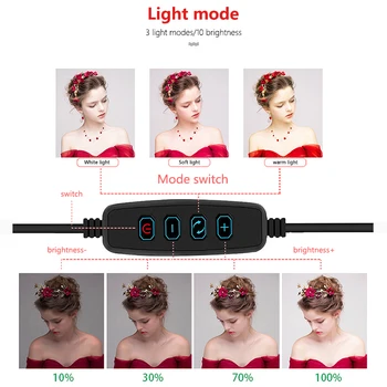 LED Šviesos Žiedas Foto Studija Selfie Telefono Lempos 