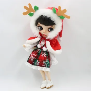 LEDINIS DBS Blyth lėlės ledinis bjd Kalėdų kostiumas žiemos komplektai Linksmų Kalėdų kostiumai.