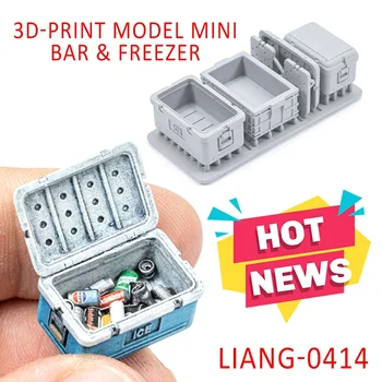 LIANG-0414 1/35 Masto 3D Spausdinimo Modelis Mini Baras & Šaldiklio Arenoje 