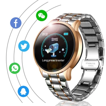 LIGE Plieno Diržas Smart Watch Vyrų Širdies ritmas, Kraujo Spaudimas Fitness Tracker Pedometer Daugiafunkcį Sporto Vandeniui Smartwatch