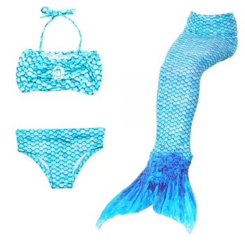 LILIGIRL Vaikas Merginų Paplūdimio maudymosi kostiumėlį Bikini Komplektas 2021 Kūdikiu Vasaros Undinėlės Uodega, maudymosi Kostiumėliai, 3 Vnt Chidren Mergina Plaukimo Drabužiai Kostiumas