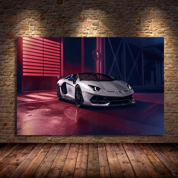 Lamborghini Aventador Roadster Meno Plakatas Ir Spausdinimo Sienos Menas Sienos Nuotrauka Drobė, Tapyba Namų Dekoro Kambarį Neįrėminti