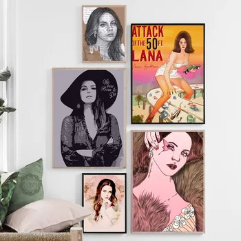 Lana Del Rey Pop Art Sienos Meno Tapybos Drobės Plakatas Namų Dekoro Plakatai Ir Spausdina Neįrėminti Dekoratyvinis Nuotraukas
