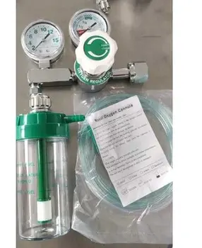 Ligoninės deguonies cilindrų medicinos slėgio reguliatorius su srauto Debitmatį ir drėkintuvas butelis CGA540 G5/8 ryšys