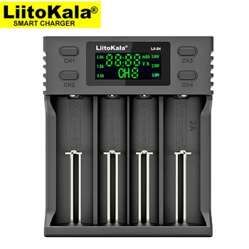 Liitokala Lii-S4 Lii-500S LCD Baterijos Kroviklis, baterija 18650), 3,7 V 18350 26650 18350 NiMH ar ličio baterija, 