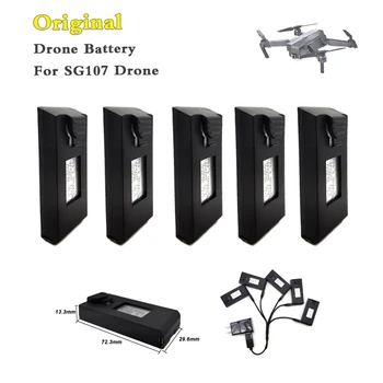 Lipo Baterijos SG107 Drone Baterija 3.7 V 1200mAh už SG107 RC Quadcopter Baterijos priedai Sraigtasparnis RC Dalys, 5VNT