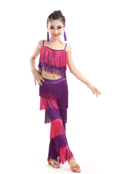 Lotynų Šokių Suknelės Parduoti Pramoginiai Plius Dydis Pakraštyje Kutas Suknelė Kelnės China Pakraštyje Salsa Samba Kostiumas Vaikams, Vaikų Mergaičių