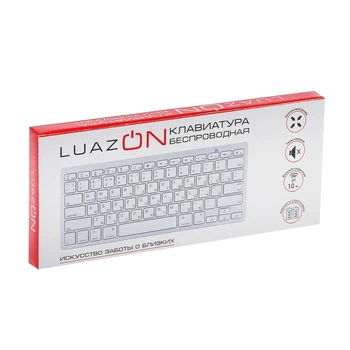 LuazON klaviatūra, belaidžio ryšio, garso išjungimas, kompaktiškas, plonas, 78 klavišai, bluetooth, balta 2557163