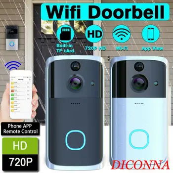M3S/M7 Belaidžio Smart Video Doorbell Kamera 2.4 Ghz, Wifi, Dvi Būdas, Domofonas Durų Bell APP Nuotolinio Signalizacijos Judesio Aptikimo Doorbell