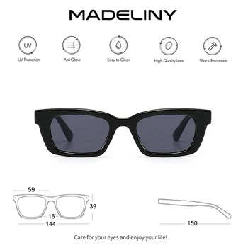 MADELINY Cat Eye Akiniai nuo saulės Moterų 2020 M. Derliaus Dizaineris Juodi Saulės Akiniai Ponios UV400 Didmeninė Atspalvių Akių Gafas MA063