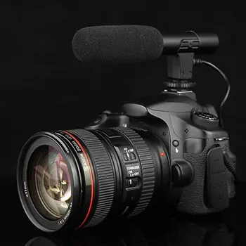 MIC-01 SLR Camera Mikrofonas, Blykste Video Kamera, Stereo garso Įrašymas Mikrofonas DV Digital SLR Camera, vaizdo Kameros