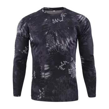MONERFFI vyriški ilgomis Rankovėmis marškinėliai Lauko Kamufliažas T-shirt Greitai-džiovinimo Kamufliažas Medžioklės Pėsčiųjų, Kempingas vyriški Marškiniai 2020 m.