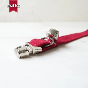 MUTTCO mažmeninė prekyba specialios save dizaino rankų darbo graviruotas metalo sagtis kačių antkaklis CHERRY drobės kačių antkaklis 2 dydžių UCC020