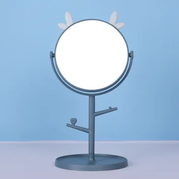 Mados Animacinių filmų Su padėklu Darbalaukio Makiažo Veidrodėliai Pasukti Lady Princesė Grožio Selfie Tuštybės Veidrodis Miegamajame Grožio Makiažo Veidrodėliai