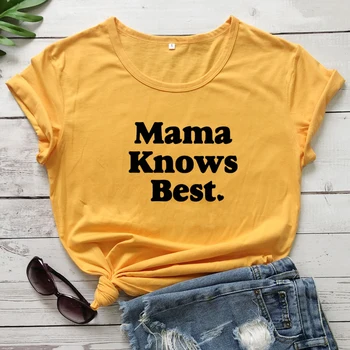 Mama Žino Geriausiai, T-marškinėliai Atsitiktinis Moterų trumpomis Rankovėmis Tumblr Motinystę Top Marškinėliai, Juokinga Motinos Diena Dovanų Marškinėlius Dropshipping