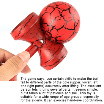 Mediniai Kreko Dažų Kendama Žongliravimo Kamuolį, Japonijos Tradicinių Fidget Sporto Žaislas
